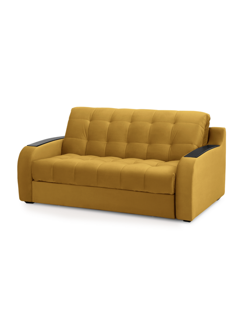 Диван Тифани Некст Velutto 56 156*115*95 см, Желтый Велютто Аккордеон Фиеста