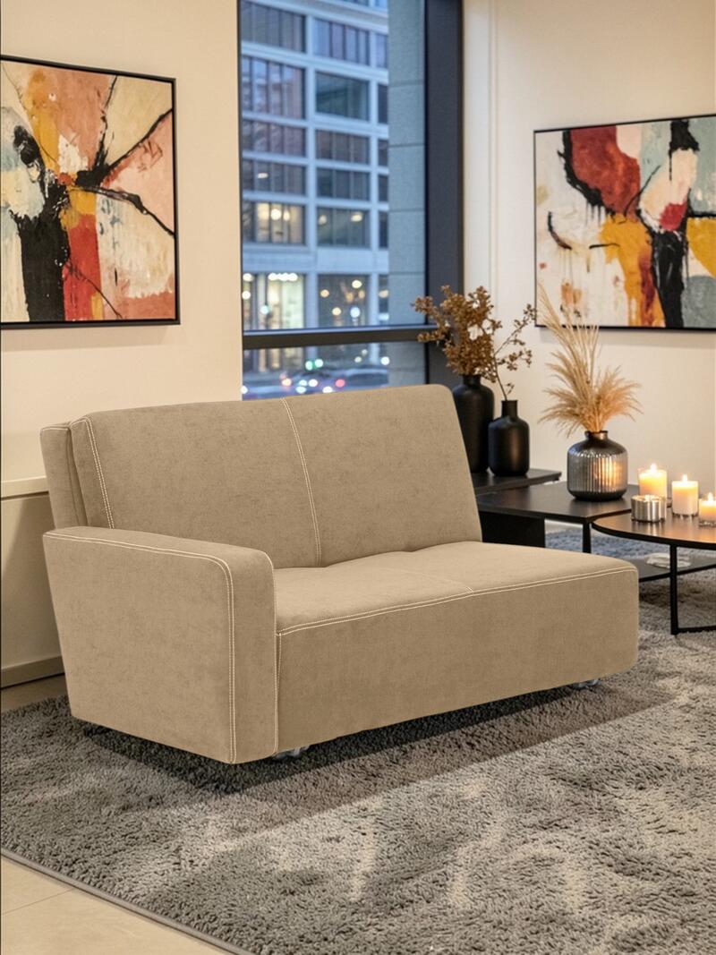 Диван Лорма Velutto 02 197*100*86 см, Бежевый Велютто Аккордеон Фиеста