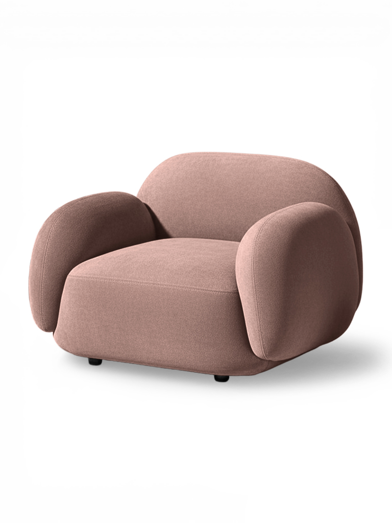 Кресло Мальдивы Andria Delta 33 97*82*73 см, Розовый Велюр Антивандал Нераскладной Фиеста