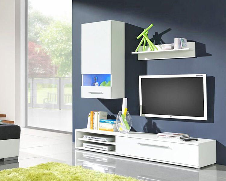 Гостиная Солюк Белый Фасадный 0101 / Белый Фасадный 0101 180*42*190 см, Белый   Фиеста