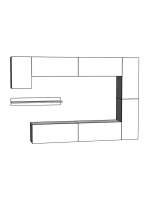 Гостиная 7 Белая МДФ (710985) 256*35*166 см, Белый  Распашной Фиеста в наличии