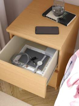 Комод MALM Бук Бавария (2 ящика) 40х55х48 (112033) 40*48*55 см, Оранжевый  Выдвижной Фиеста в наличии