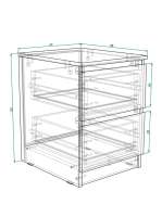 Комод MALM Бук Бавария (2 ящика) 40х55х48 (112032) 40*48*55 см, Оранжевый  Выдвижной Фиеста в наличии