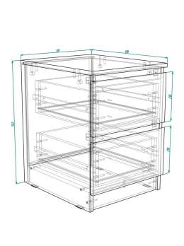 Комод MALM Бук Бавария (2 ящика) 40х55х48 (112032) 40*48*55 см, Оранжевый  Выдвижной Фиеста в наличии