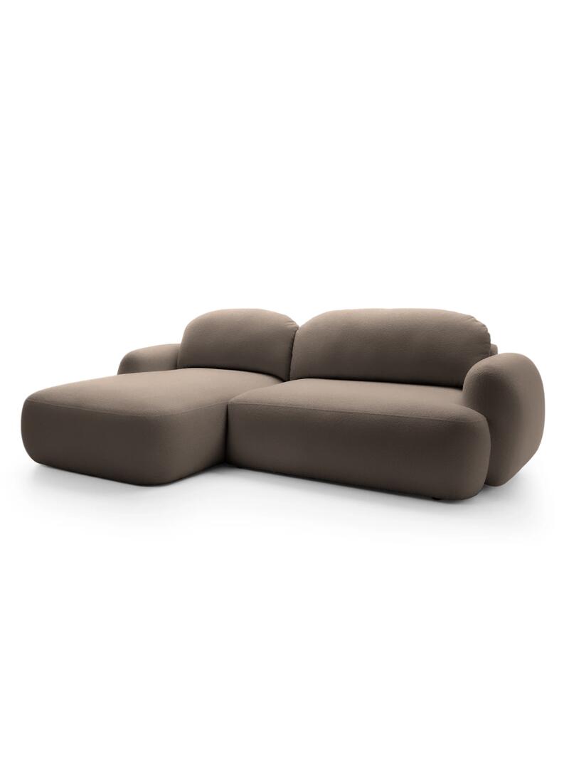 Диван Оклай Andria Delta 8 197*150*80 см, Коричневый Велюр Антивандал Еврокнижка Фиеста