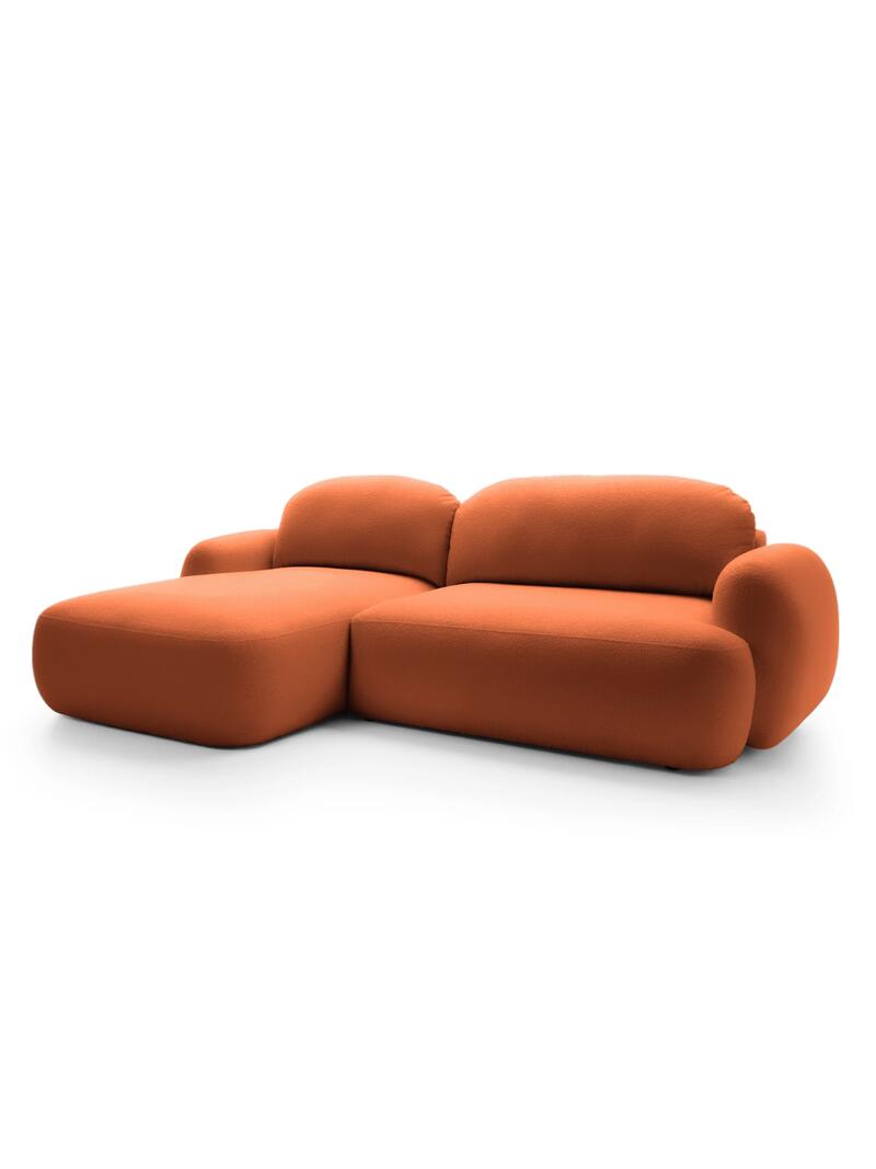 Диван Оклай Andria Delta 30 197*150*80 см, Оранжевый Велюр Антивандал Еврокнижка Фиеста