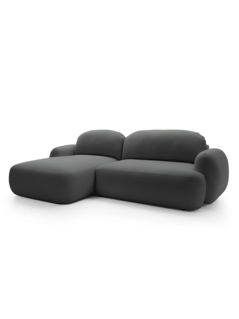 Диван Оклай Andria Delta 44 197*150*80 см, Серый Велюр Антивандал Еврокнижка Фиеста