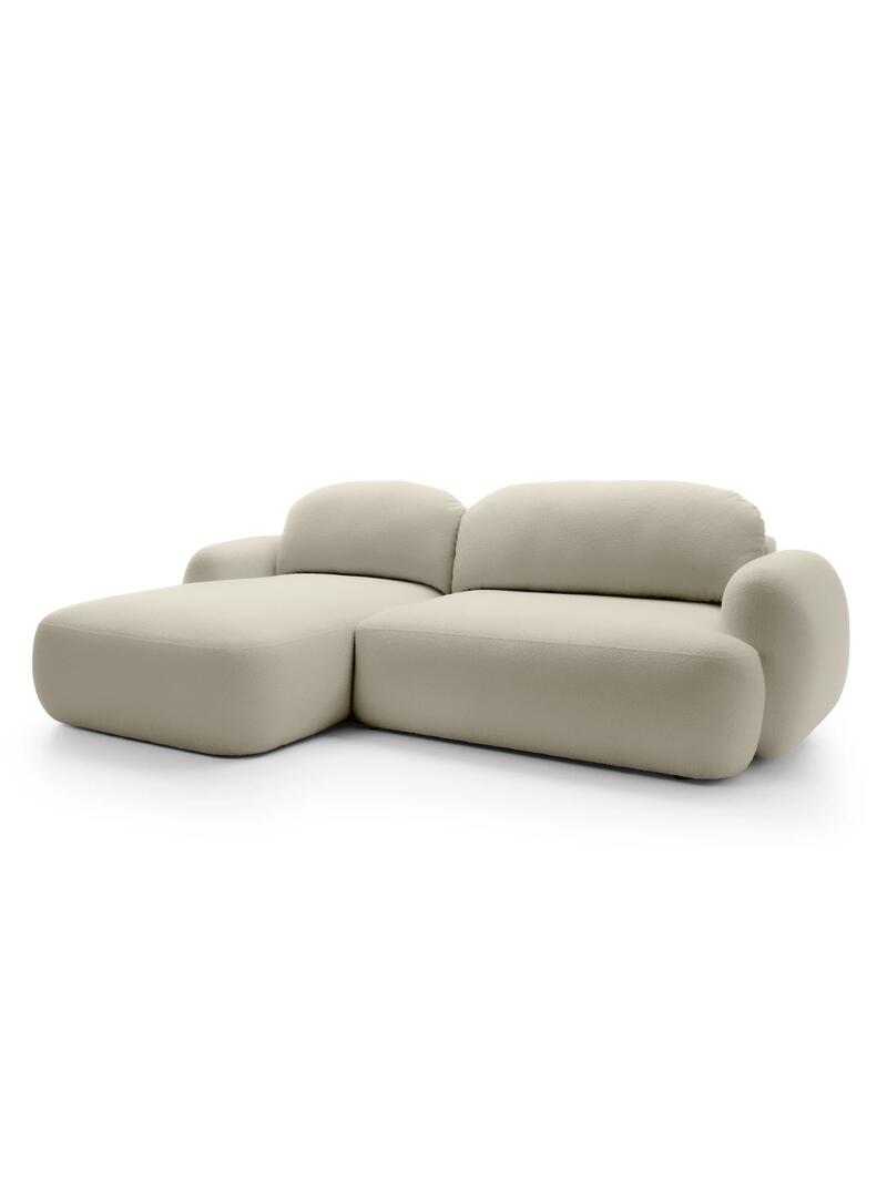 Диван Оклай Andria Delta 55 197*150*80 см, Бежевый Велюр Антивандал Еврокнижка Фиеста