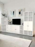 Модульная стенка Билли Айден 2 Белая (711214) 293*30*160 см, Белый  Распашной Фиеста в наличии