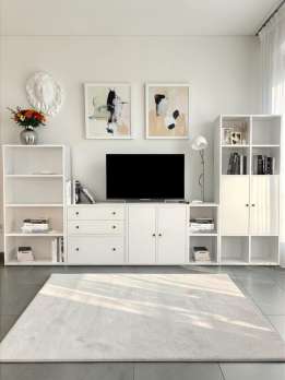 Модульная стенка Билли Айден 2 Белая (711214) 293*30*160 см, Белый  Распашной Фиеста в наличии