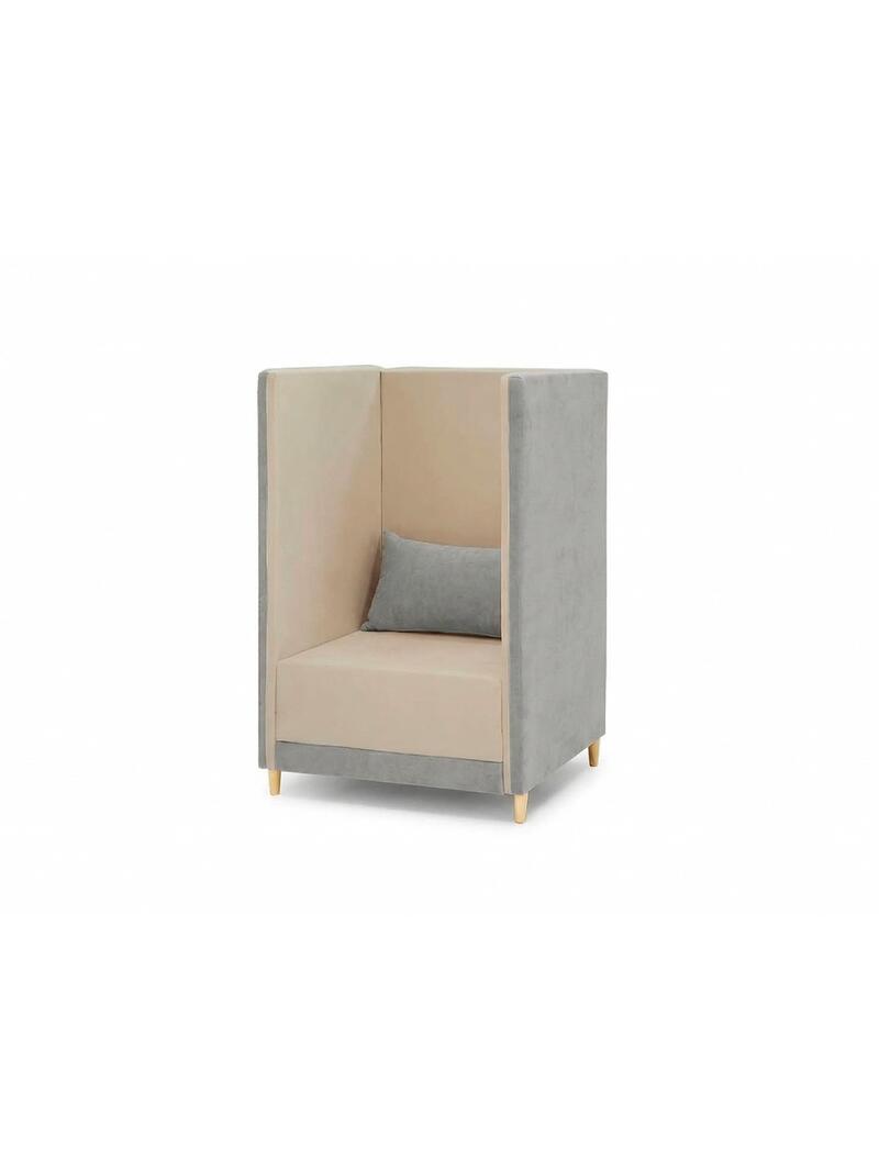 Кресло Зоун Velutto 52 88*81*137 см, Серый Велютто Нераскладной Фиеста