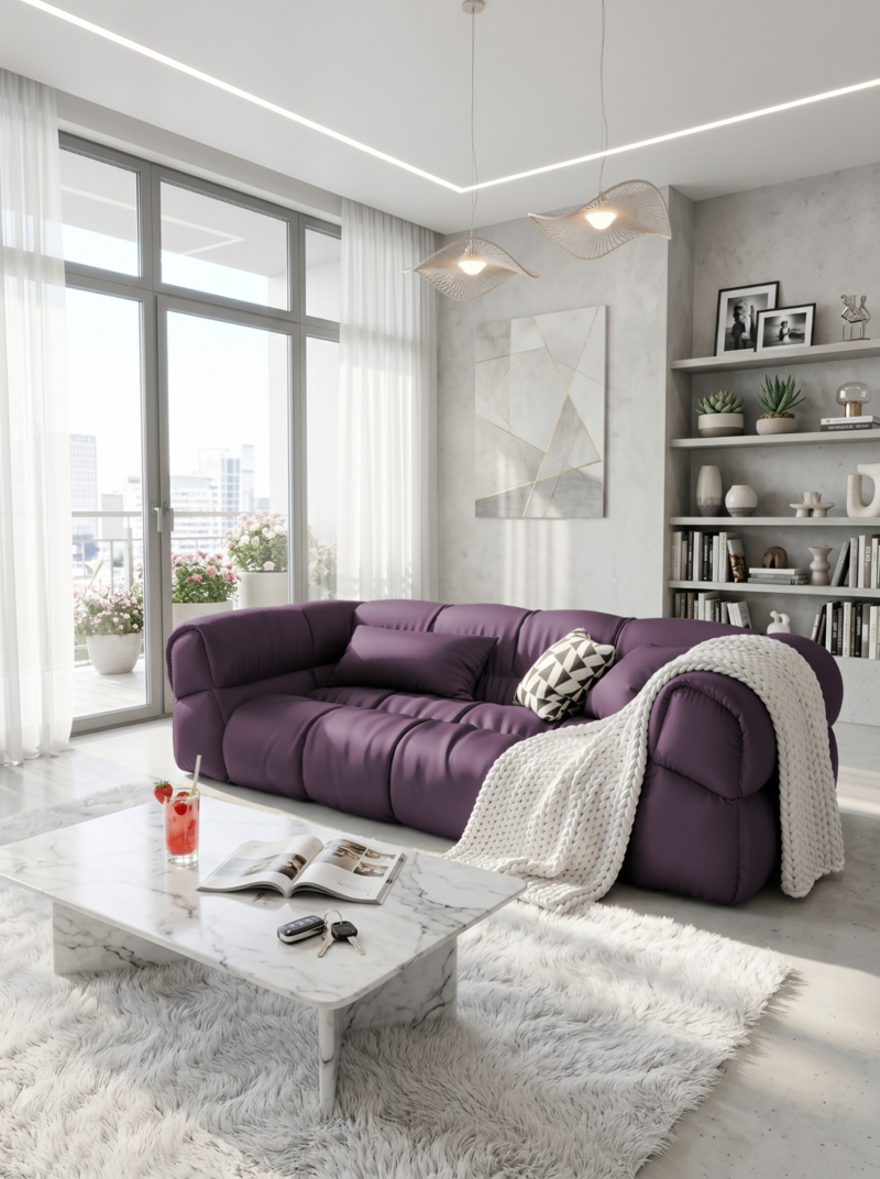 Фиолетовый Экокожа Galaxy Violet