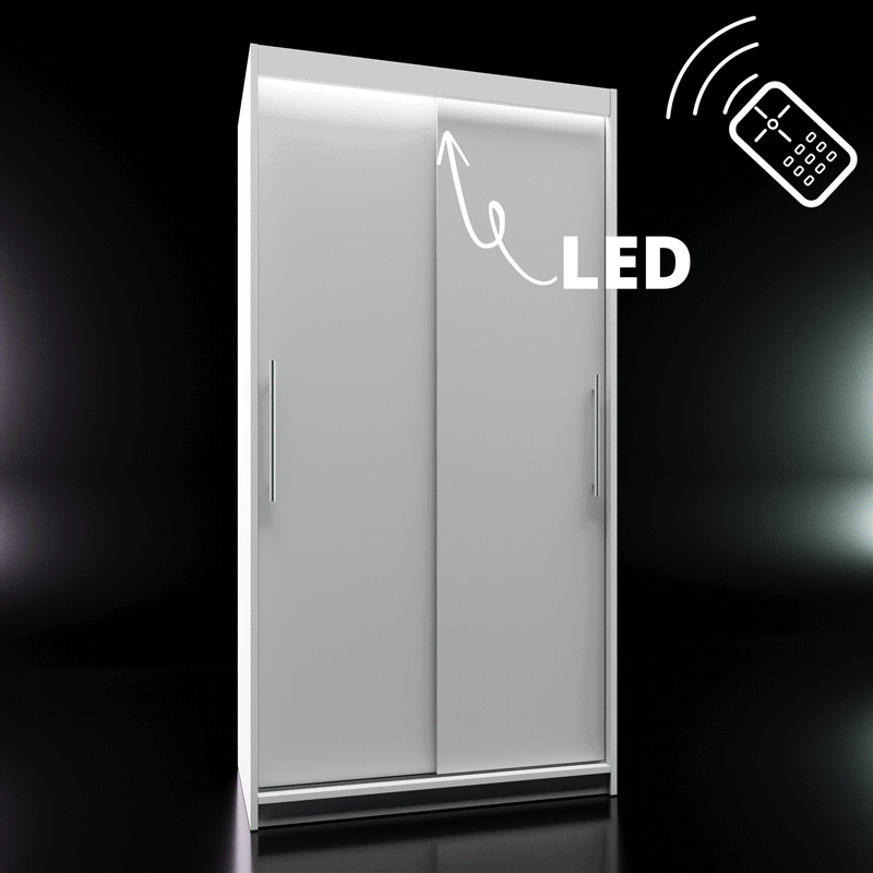 Шкаф-купе Ираида 2 Белый Фасадный 0101  120*60*240 