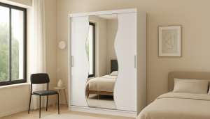 Шкаф-купе Беатриче Белый Фасадный 0101  240*60*240 