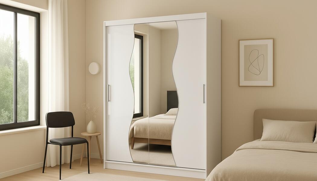 Шкаф-купе Беатриче Белый Фасадный 0101  220*50*260 