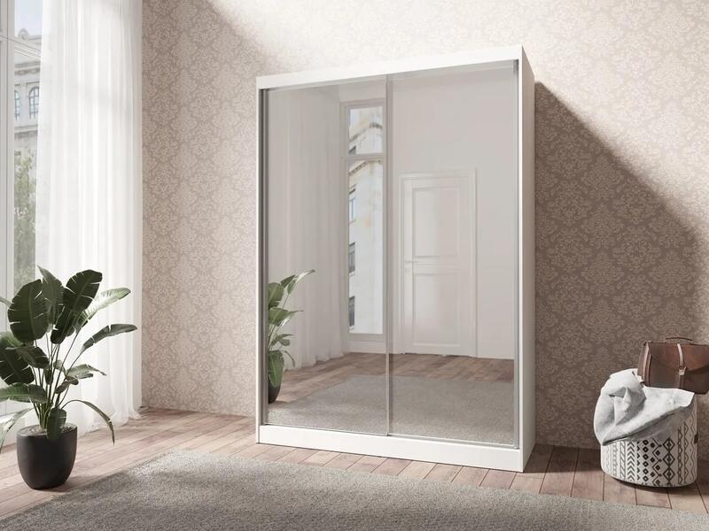 Шкаф-купе Дейция Белый Фасадный 0101  90*45*250 