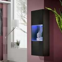 Витрина Лана 22 МДФ (черная) 40*29*126 см, Черный   Фиеста