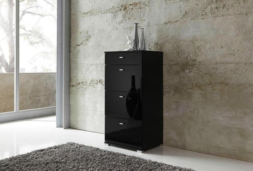 Комод Хоршед 3 МДФ (черный) 60*51*90 см, Черный   Фиеста