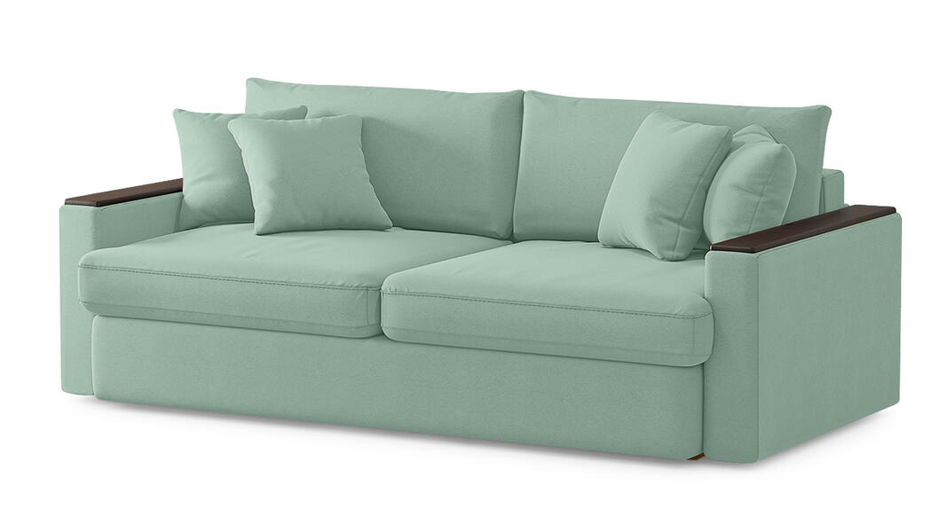 Диван Стелф 3 Vivaldi 09 224*109*90 см, Зеленый Велюр Еврокнижка Фиеста