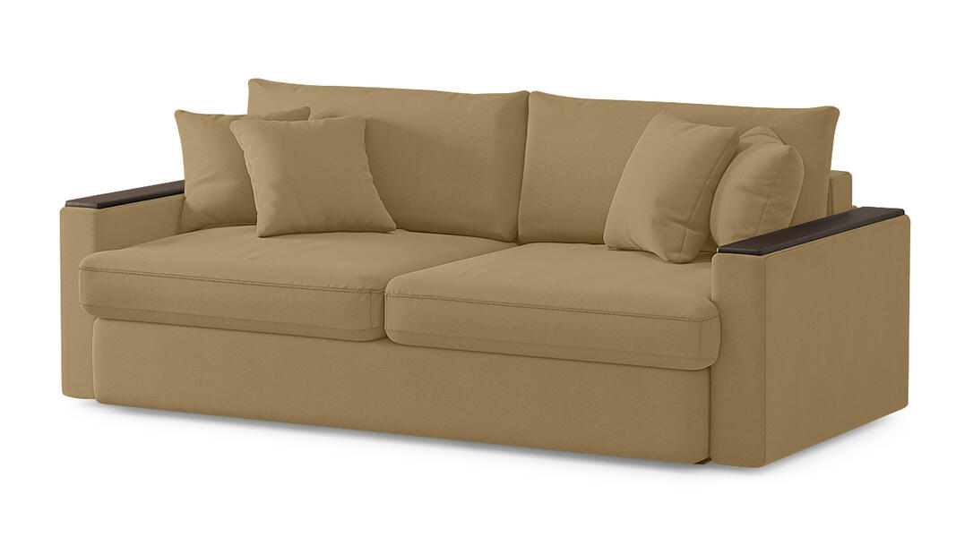 Диван Стелф 3 Vivaldi 34 224*109*90 см, Коричневый Велюр Еврокнижка Фиеста