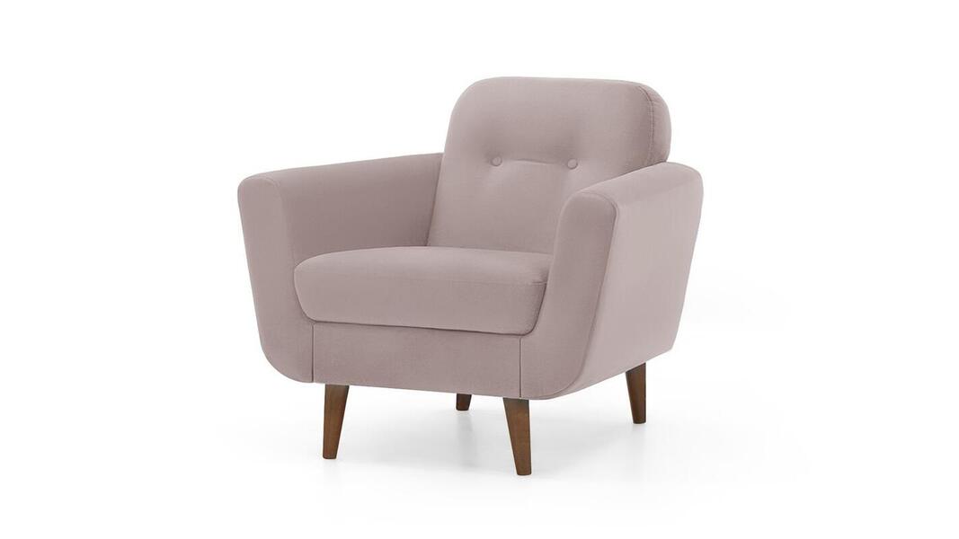 Кресло Дадли Vivaldi 28 88*88*77 см, Розовый Велюр Нераскладной Фиеста