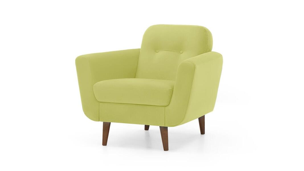 Кресло Дадли Vivaldi 33 88*88*77 см, Желтый Велюр Нераскладной Фиеста