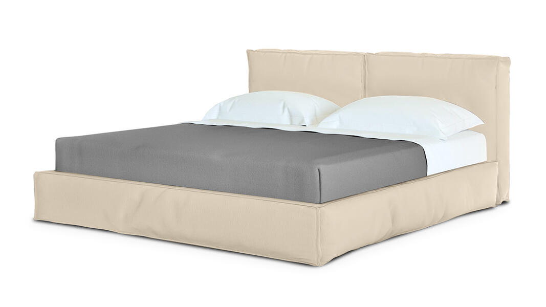 Кровать Латона Vivaldi 03 175*235*85 см, Бежевый Велюр Нераскладной Фиеста