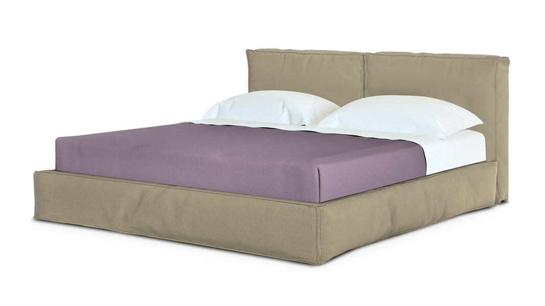 Кровать Латона Vivaldi 21 215*235*85 см, Коричневый Велюр Нераскладной Фиеста