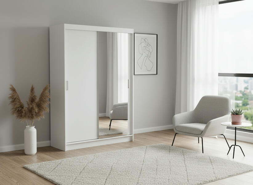 Шкаф-купе Амбрелла Белый Фасадный 0101  90*45*200 