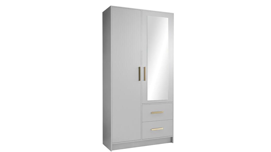 Распашной шкаф Аннабель двухсекционный Серый 112  120*60*220 