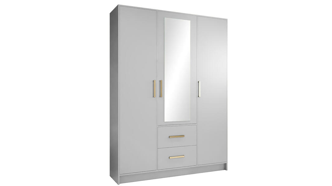 Распашной шкаф Аннабель трехсекционный Серый 112  180*60*230 