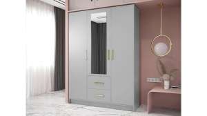 Распашной шкаф Аннабель трехсекционный Серый 112  130*60*240 