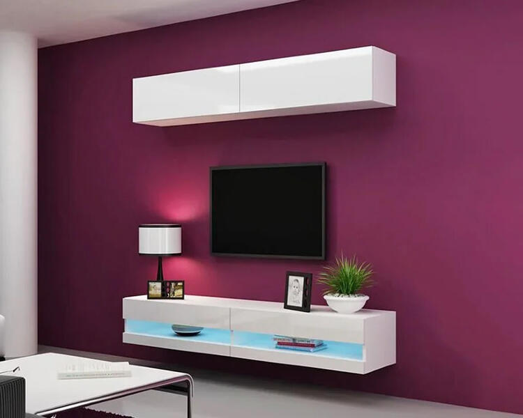 Гостиная Виго нью 12 МДФ Белый DM635-6 / Белый Фасадный 0101 180*42*180 см, Белый   Фиеста