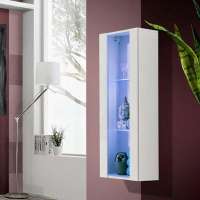 Витрина Лана 21 МДФ (белая) 40*29*126 см, Белый   Фиеста