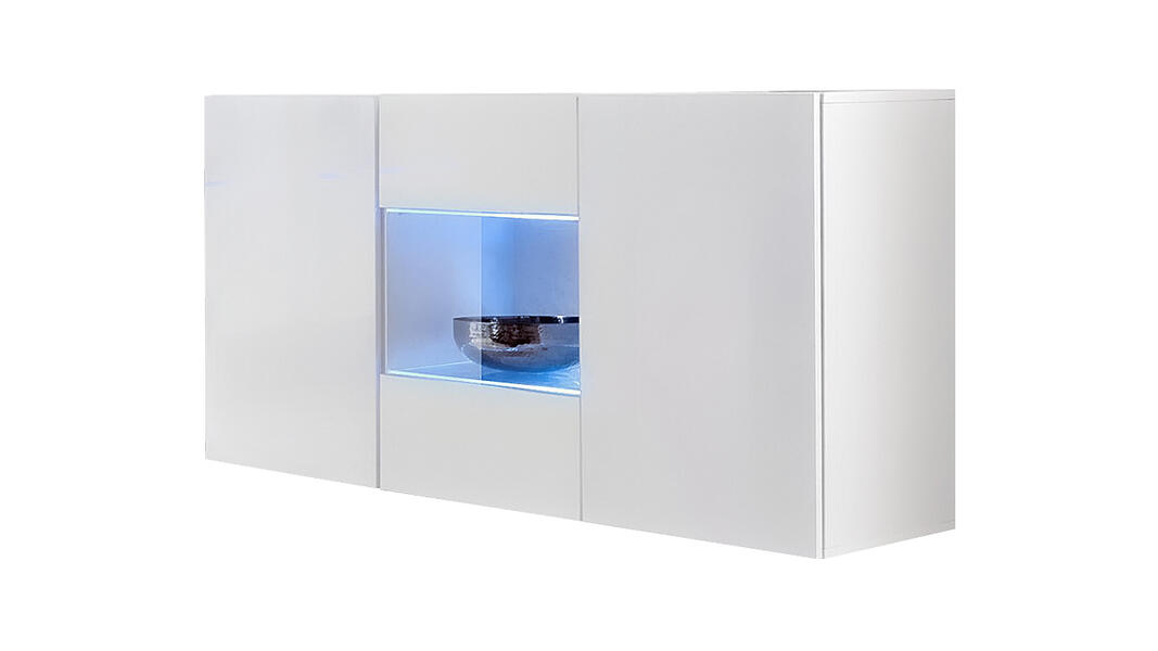 Подвесной комод Лана 2 МДФ (белый) 120*40*70 см, Белый   Фиеста