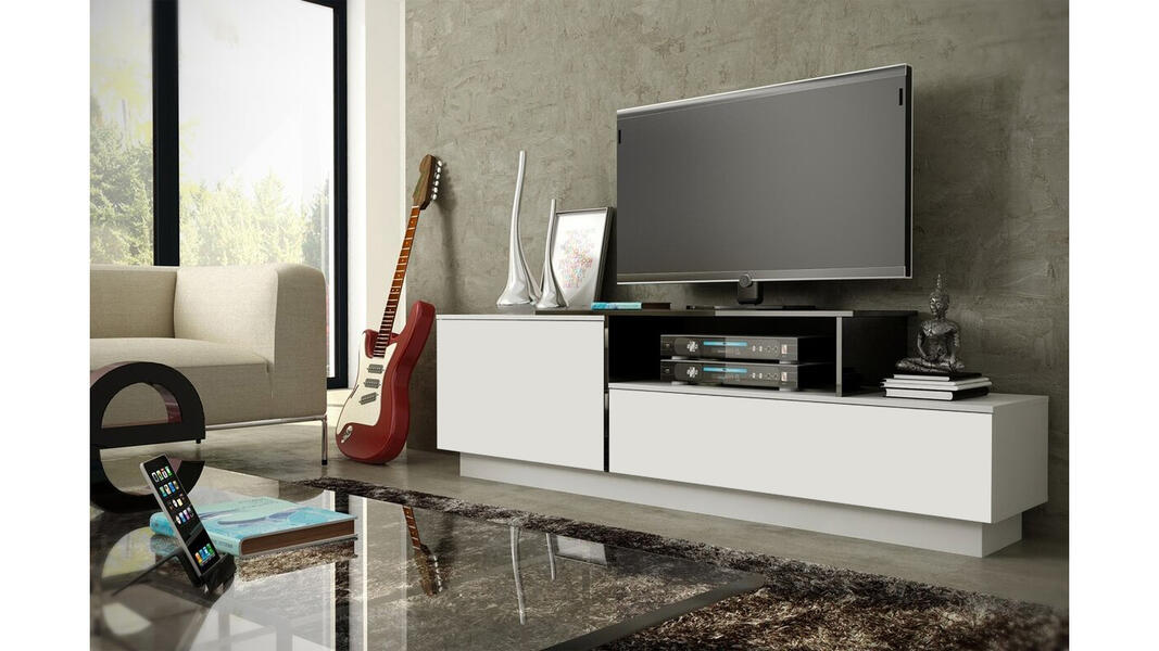 ТВ-тумба Сигма Белый 101 180*40*52 см, Белый   Фиеста