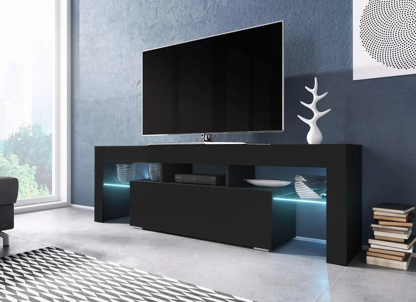 ТВ-тумба 198 Черный 190 138*40*41 см,    Фиеста