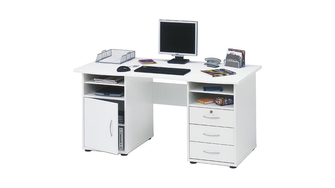 Компьютерный стол 21 Белый 101 150*74*73 см, Белый   Фиеста