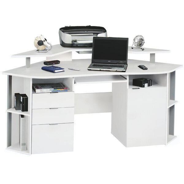 Компьютерный стол 32 Белый 101 186*98*90 см, Белый   Фиеста