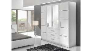 Распашной шкаф Шарлотта четырехсекционный Белый 101  210*60*200 