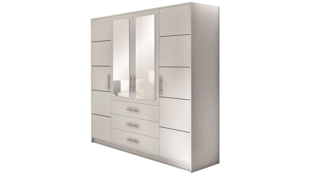 Распашной шкаф Шарлотта четырехсекционный Белый 101  230*50*230 