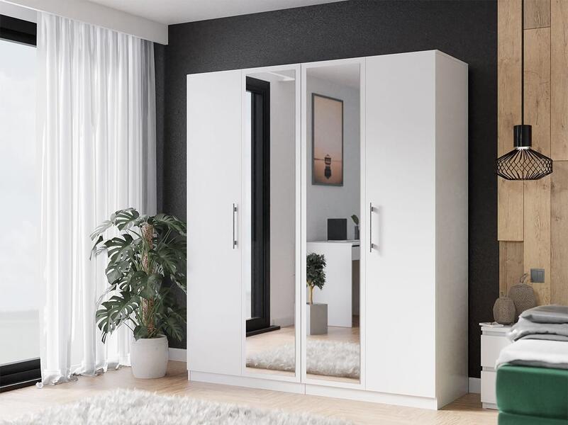 Распашной шкаф Аврора 4 Белый 101  230*45*220 