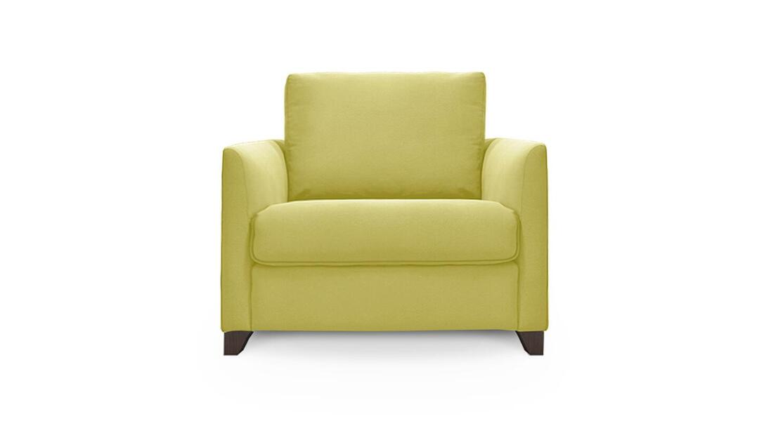 Кресло Лион Vivaldi 33 117*90*90 см, Желтый Велюр Французская раскладушка ЭКО Фиеста