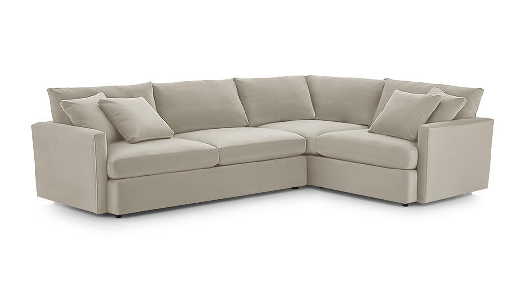 Угловой диван Стелф Vivaldi 04 290*185*90 см, Бежевый Велюр Еврокнижка Фиеста